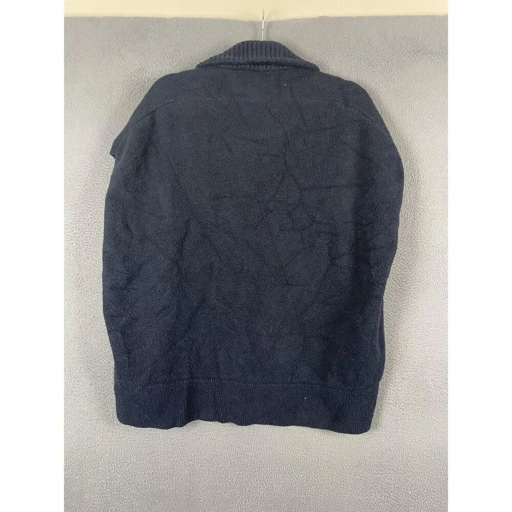 Lululemon Brushed Cotton Merino Blend Tunic Womens 14 Blue Turtleneck Oversized